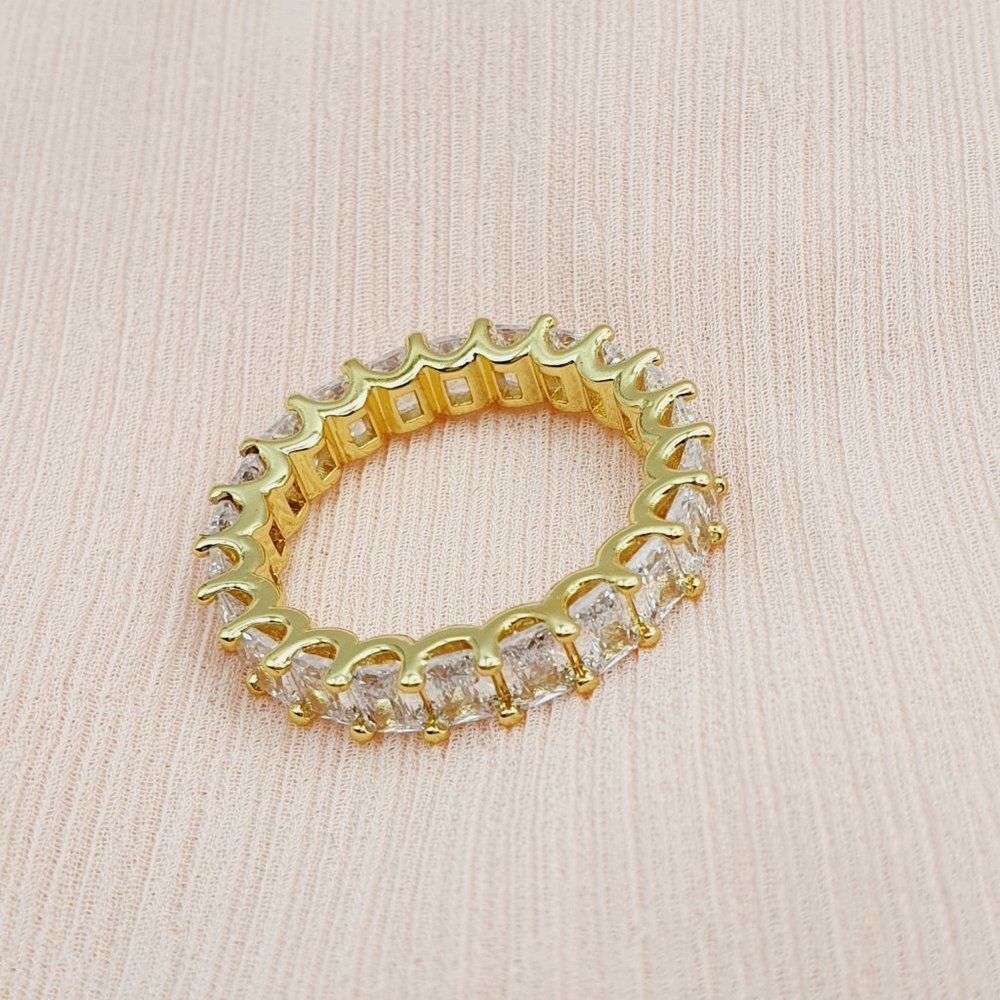 Fashion Gems Full Around Zircon Beautiful Eternity Rings for Woman, MARR9247 - Picture 3 of 4